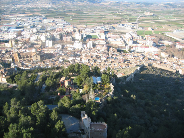 Vista general desde el castillo (Xàtiva)