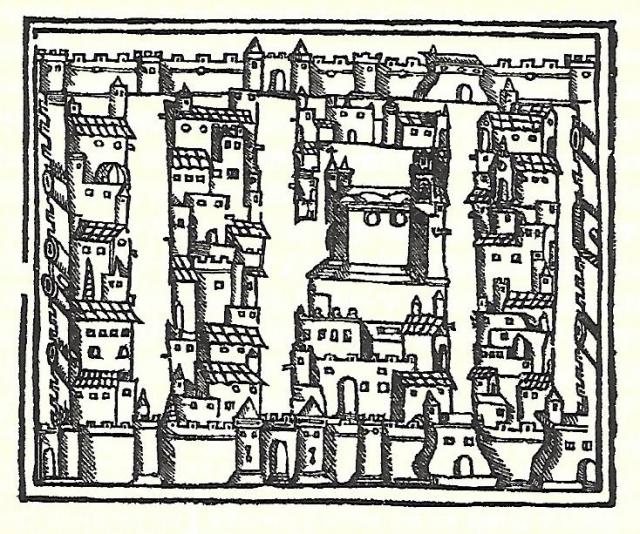 Plano de Castellón en el siglo XVI según Viciana
